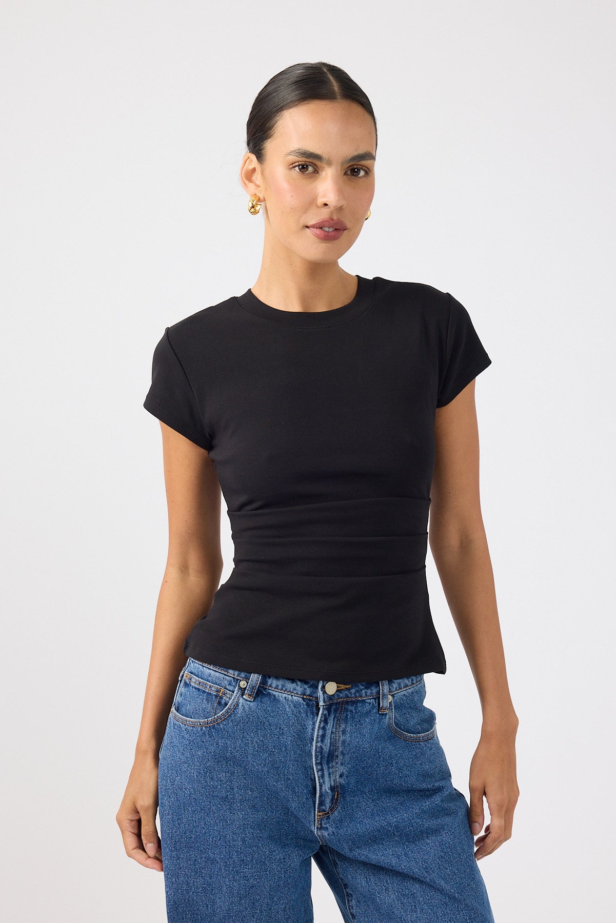 Perfect Stranger Valery Fitted T-Shirt Black