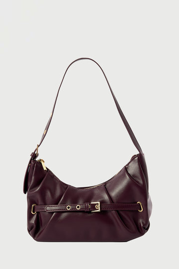 Perfect Stranger Lila Buckle Shoulder Bag Plum