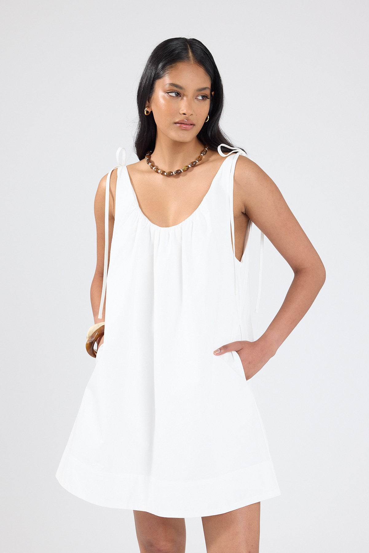 knee length dresses for ladies Nana Jacqueline Women's Penelope Lace Dress - White main image 1