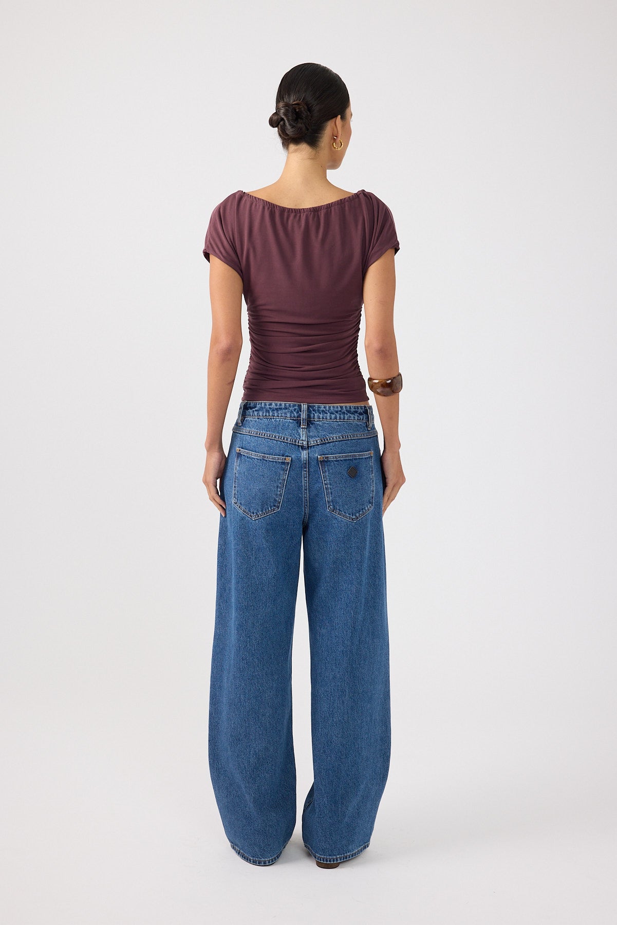 Perfect Stranger Adoria Keyhole Jersey Top Plum