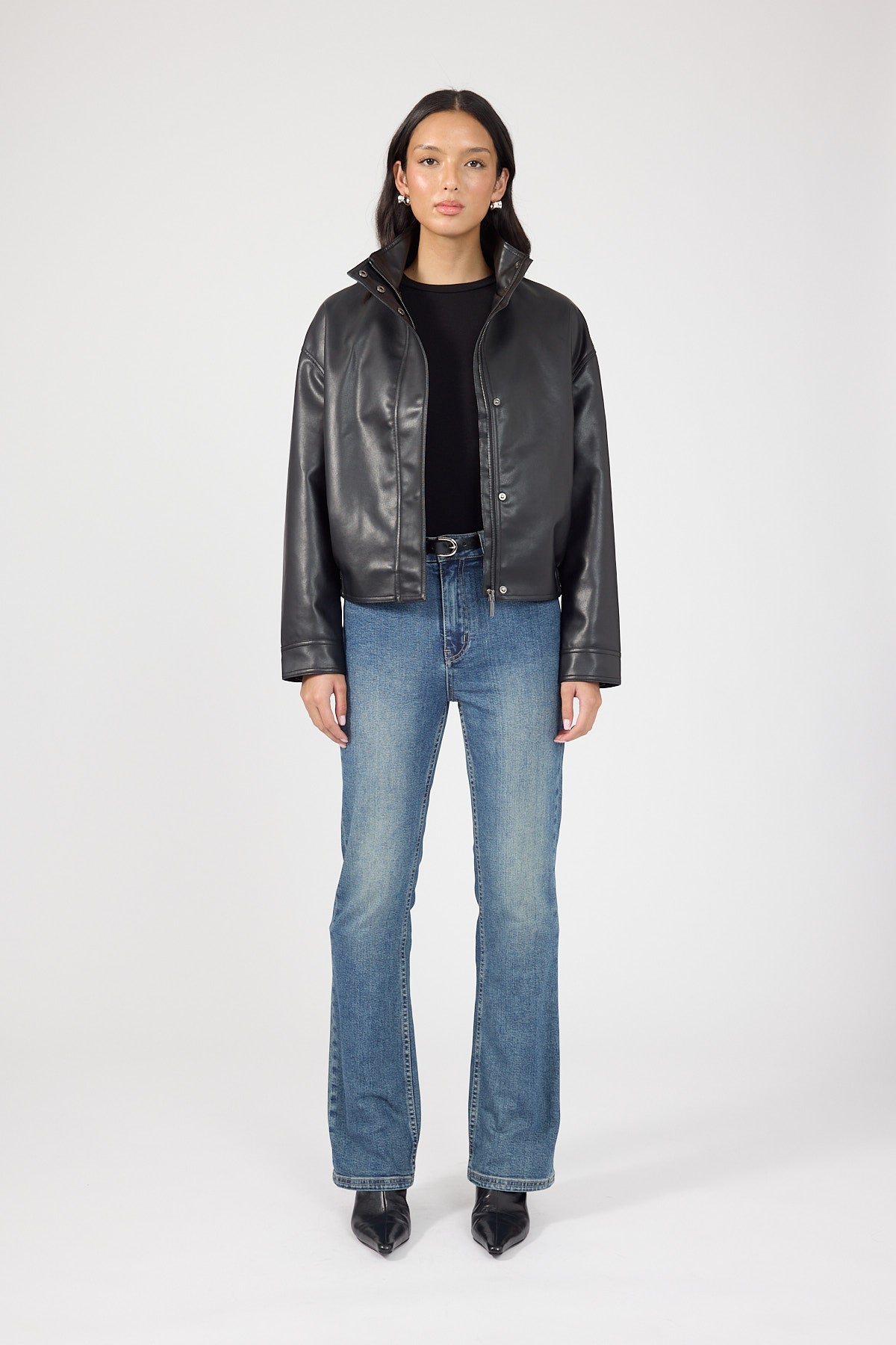 Perfect Stranger Jessie Mid Rise Boot Cut Jean Smoke Blue