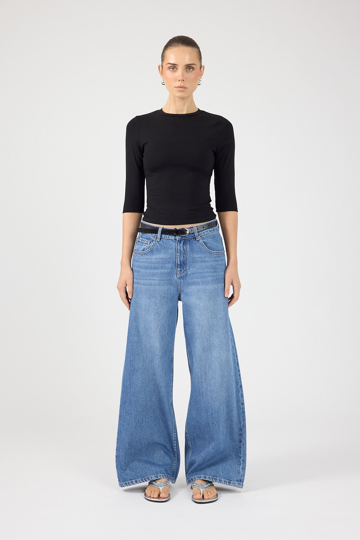 Perfect Stranger Low relaxed baggy Jean Sand Blast Blue