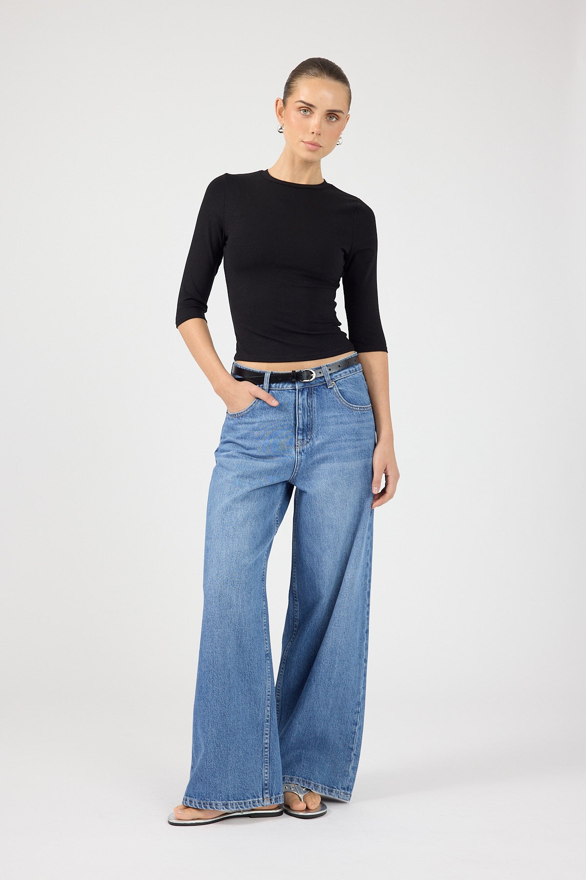 Perfect Stranger Low relaxed baggy Jean Sand Blast Blue
