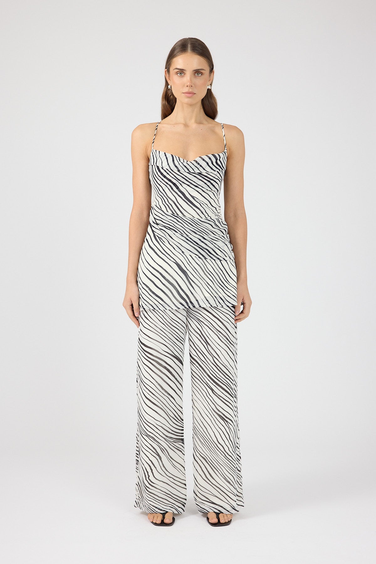 Perfect Stranger Elodie Mini Dress Black/White Stripe