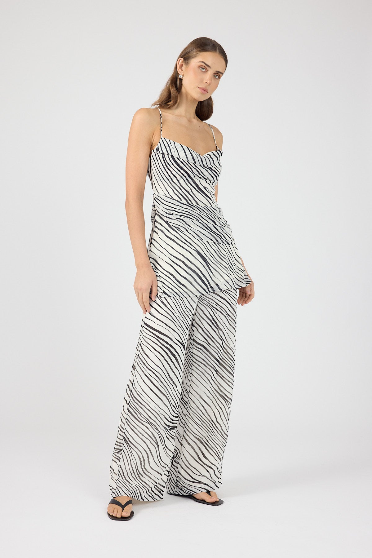 Perfect Stranger Elodie Mini Dress Black/White Stripe