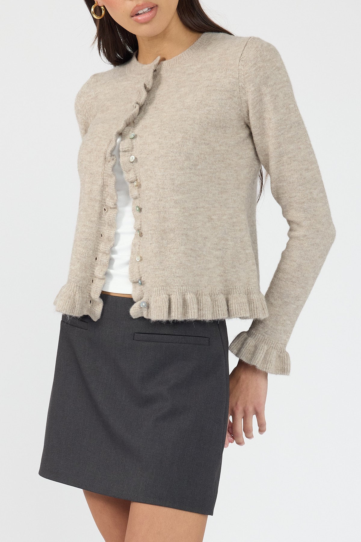 Perfect Stranger Minari Tailored Mini Skirt Charcoal