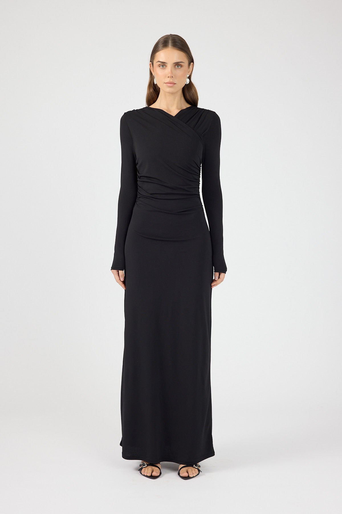 Perfect Stranger Dara Long Sleeve Maxi Dress Black