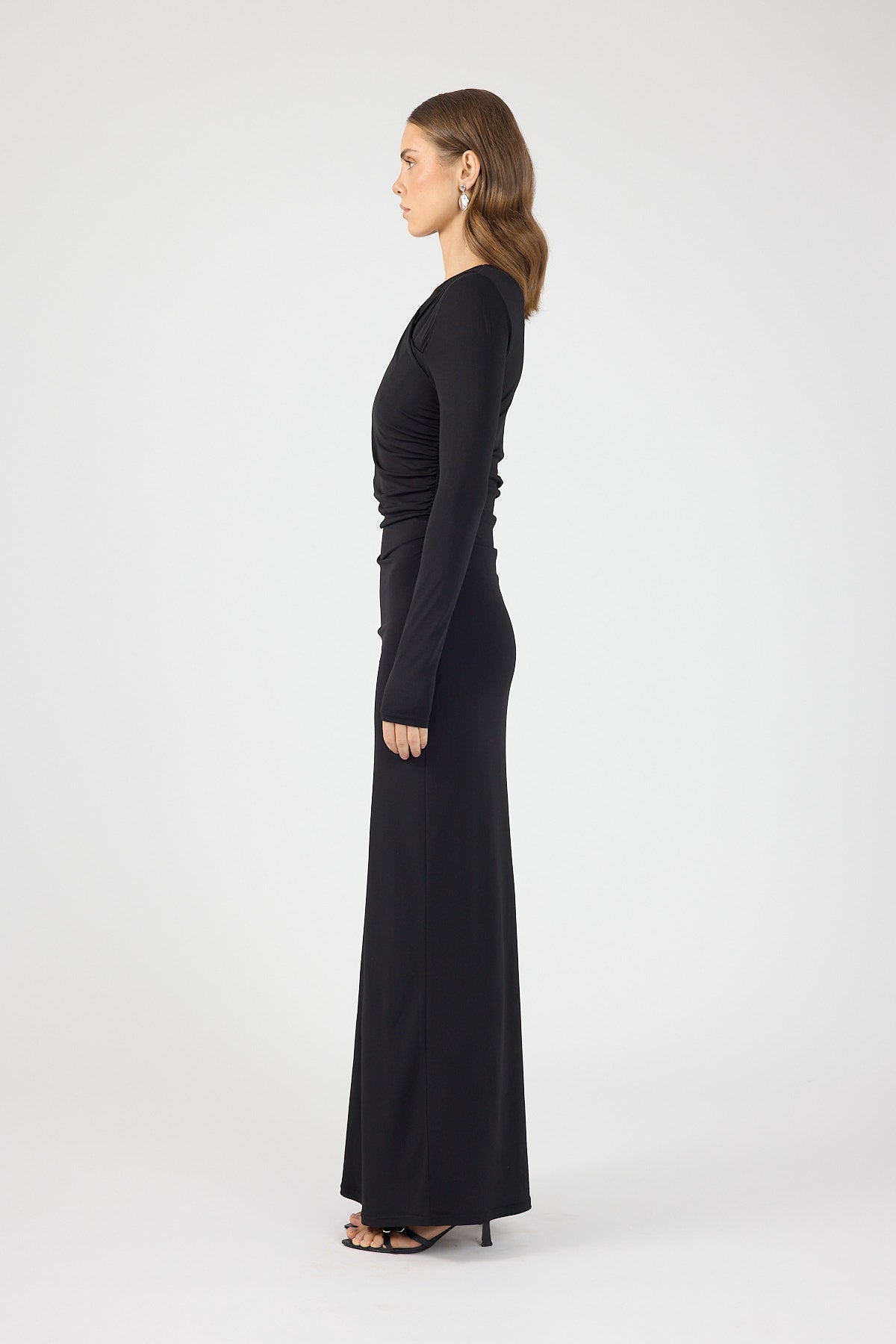 Perfect Stranger Dara Long Sleeve Maxi Dress Black