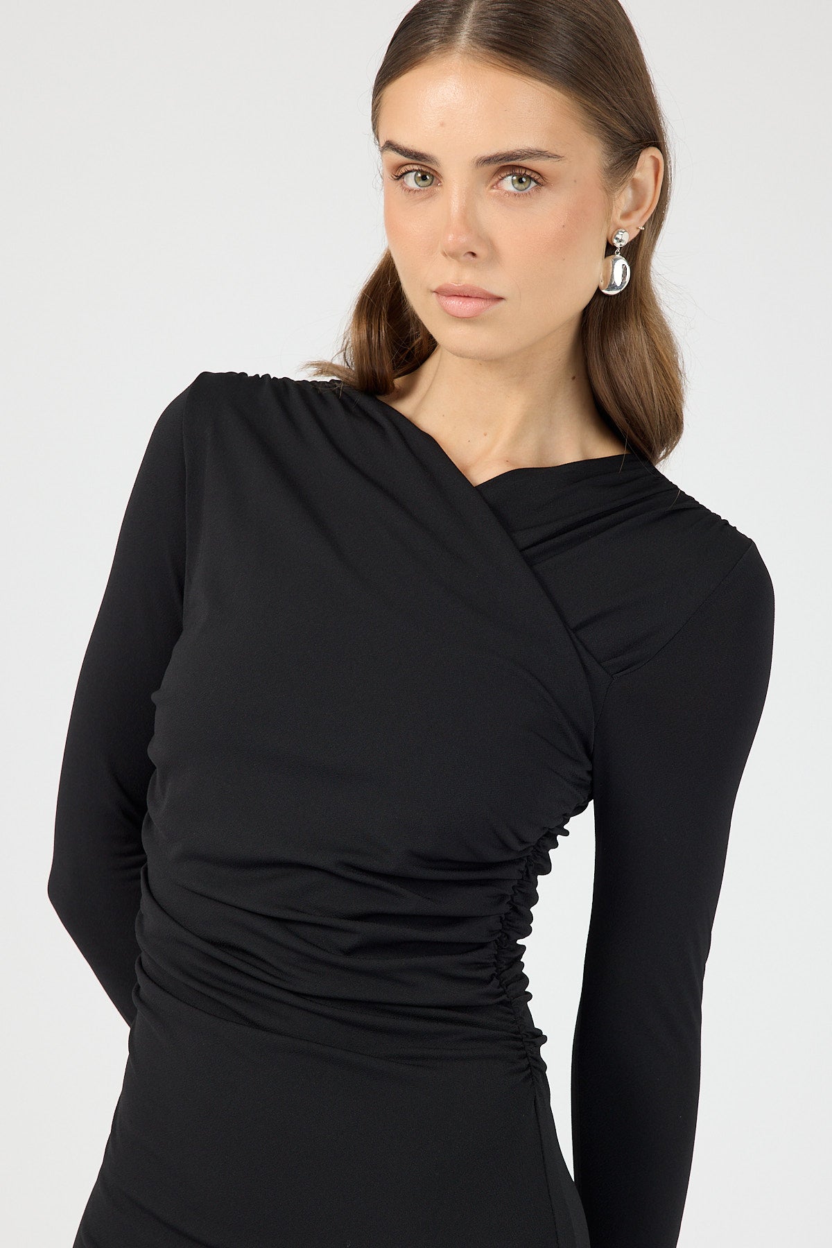 Perfect Stranger Dara Long Sleeve Maxi Dress Black