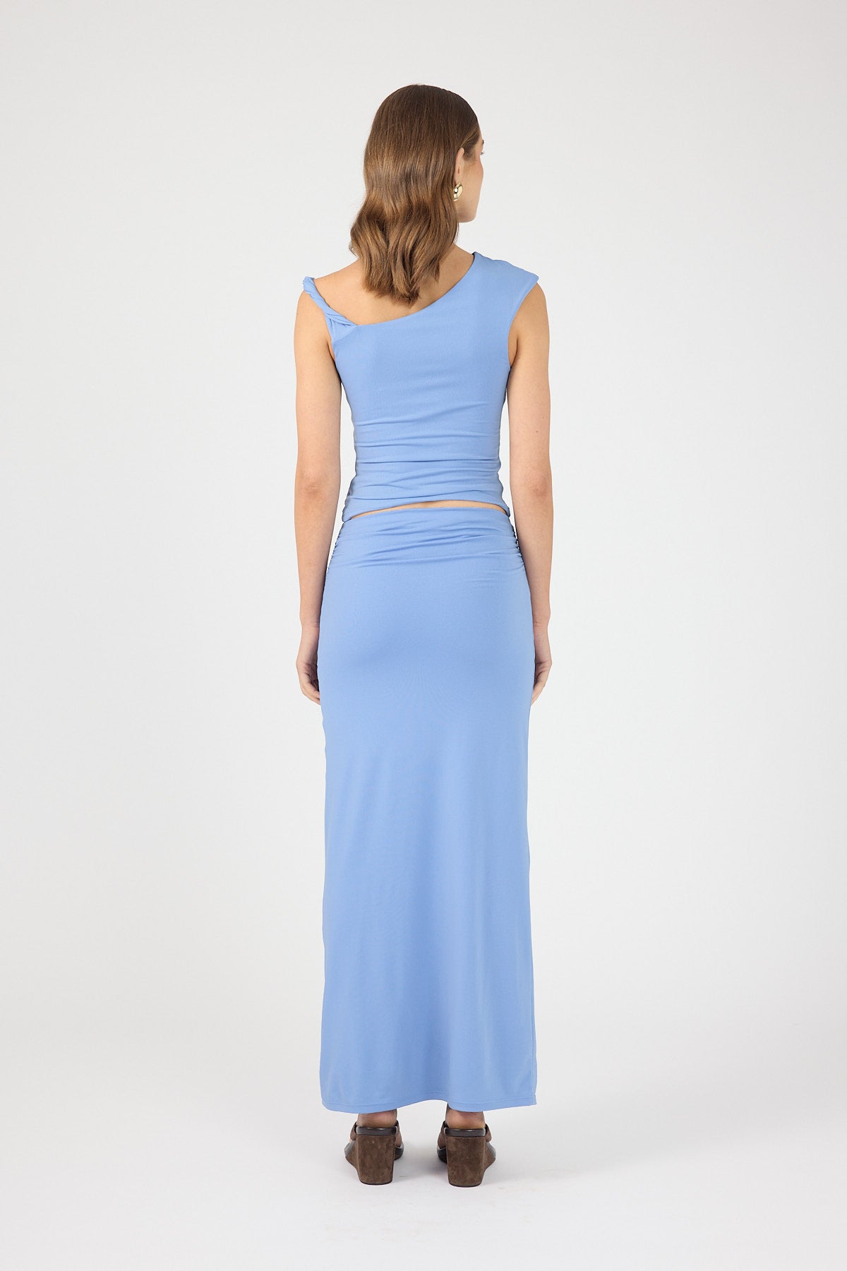 Perfect Stranger Dorian Maxi Skirt Periwinkle Blue