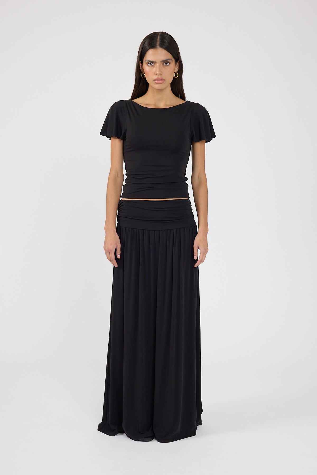 Perfect Stranger Ellison Jersey Maxi Skirt Black