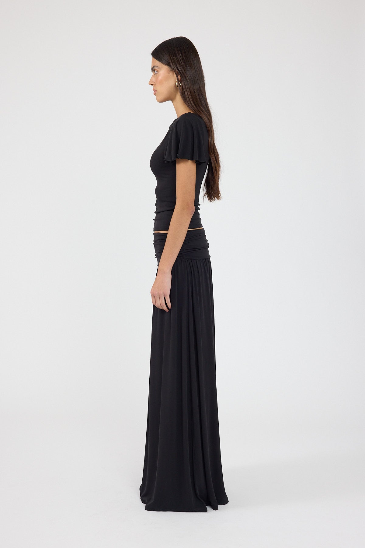 Perfect Stranger Ellison Jersey Maxi Skirt Black