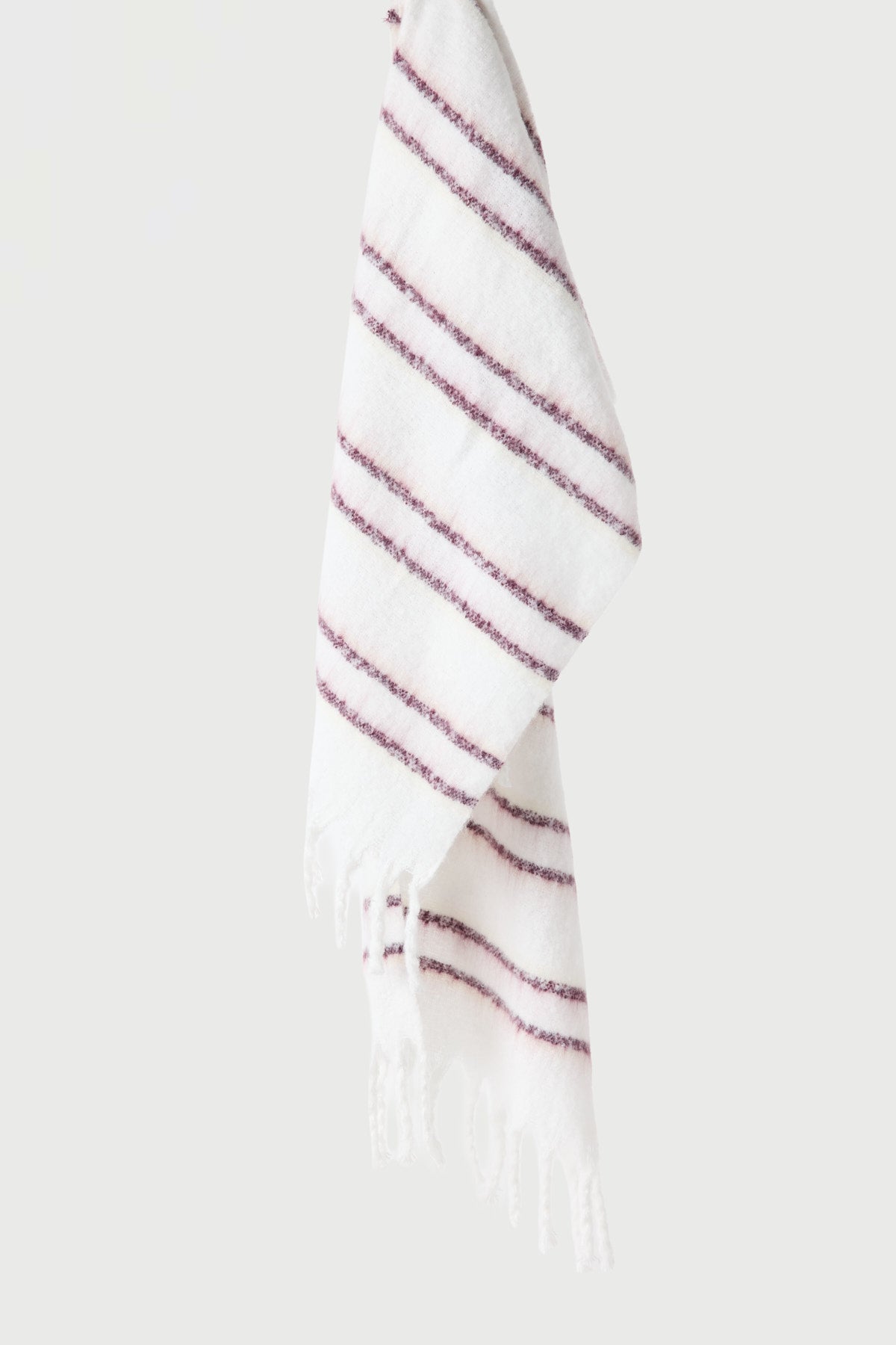Perfect Stranger Amory Stripe Knit Scarf Cream Stripe