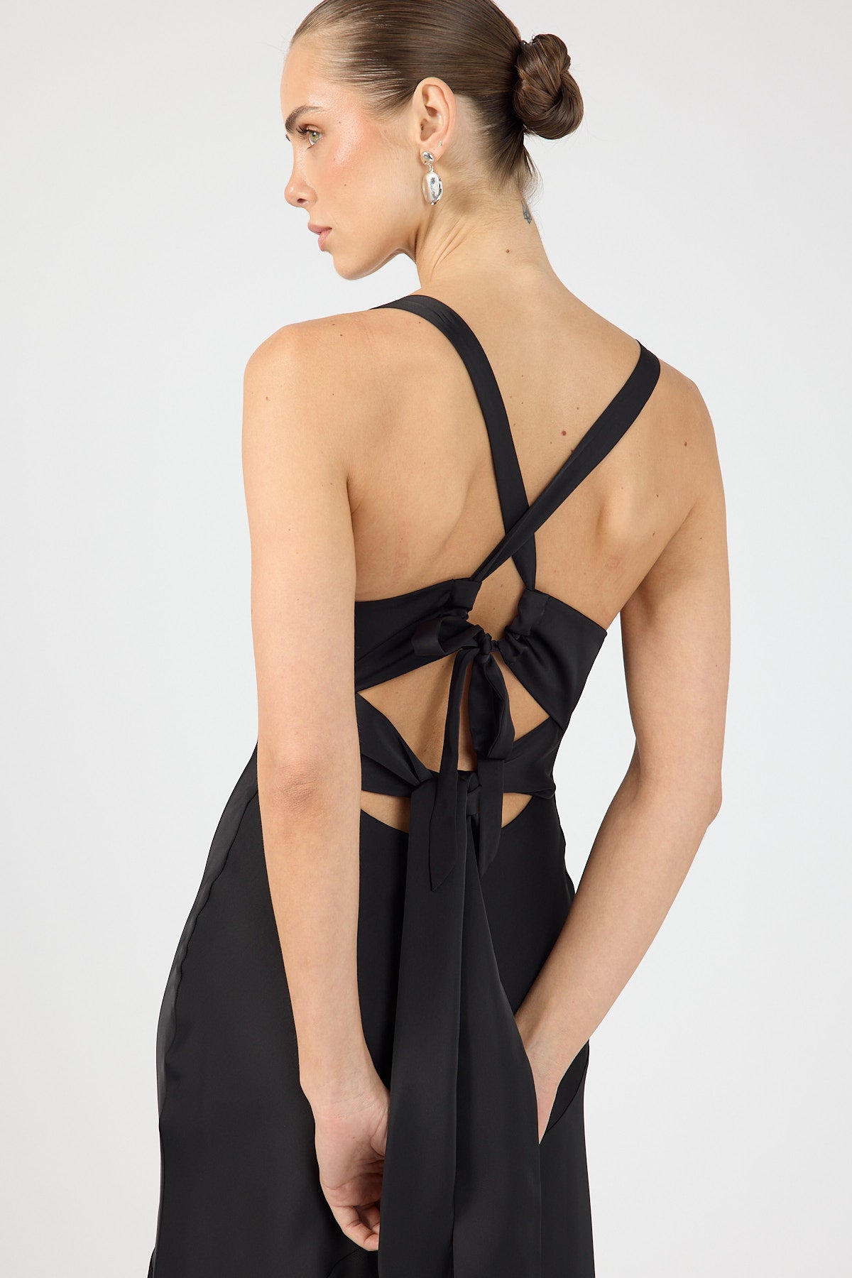 Perfect Stranger Ella Cowl Maxi Dress Black