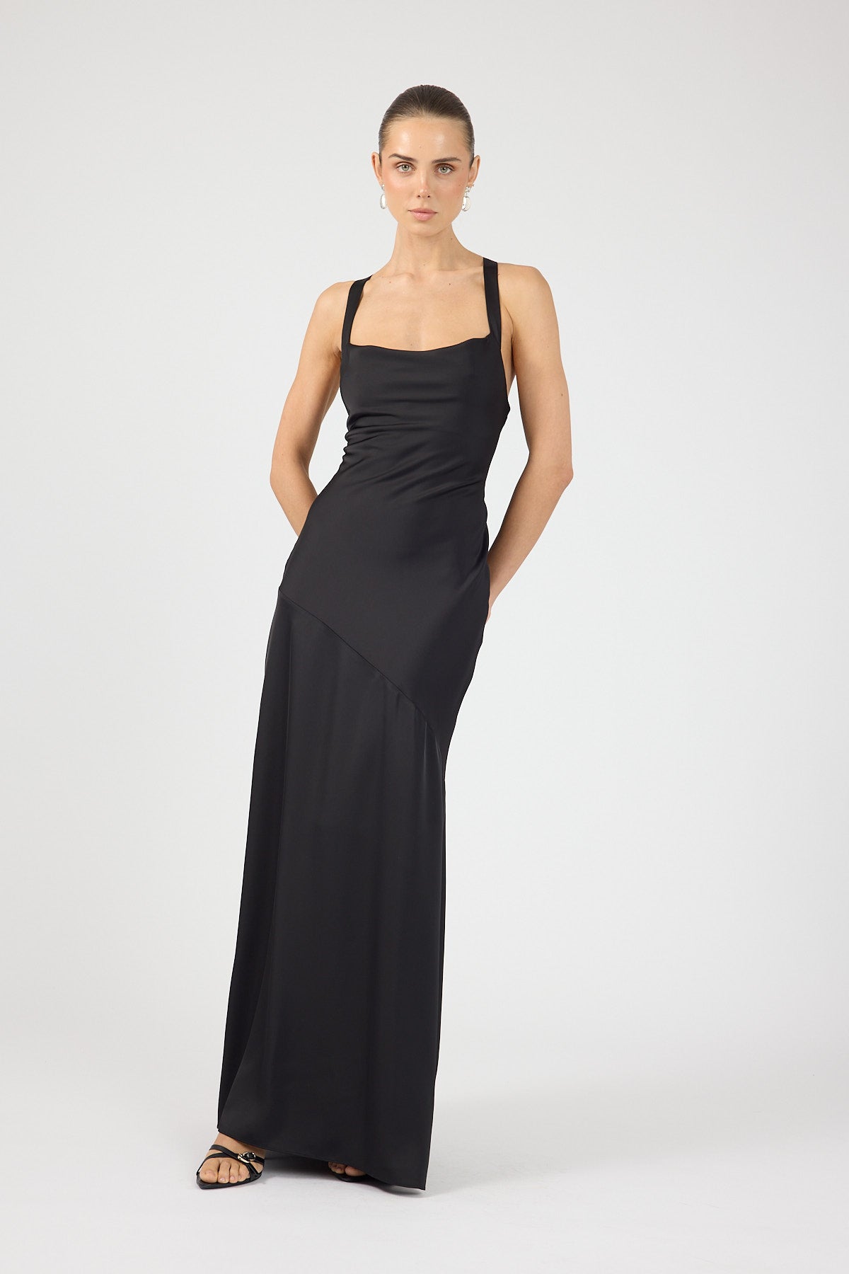 Perfect Stranger Ella Cowl Maxi Dress Black