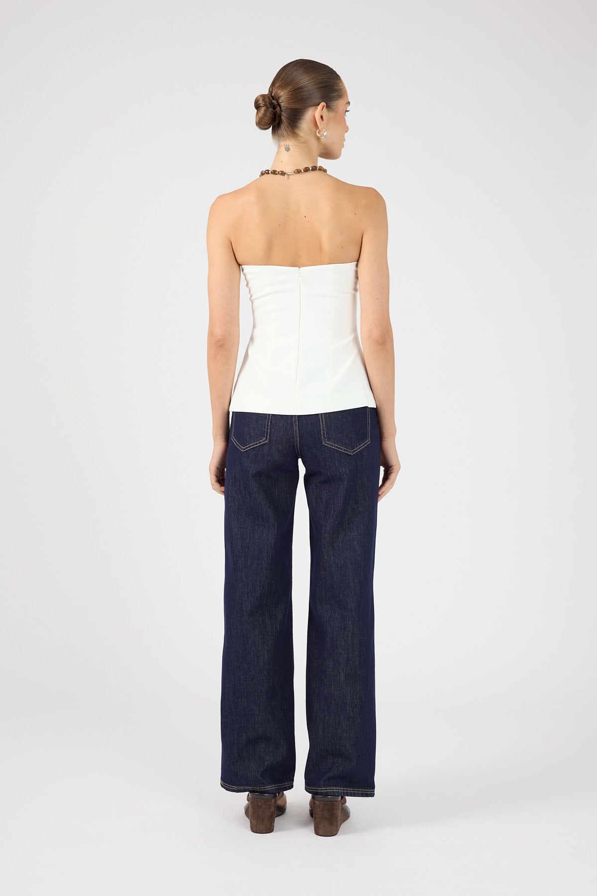 Perfect Stranger Mid Rise Baggy Jean Dark Blue Denim