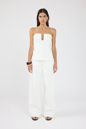 Perfect Stranger Alba Strapless Top White