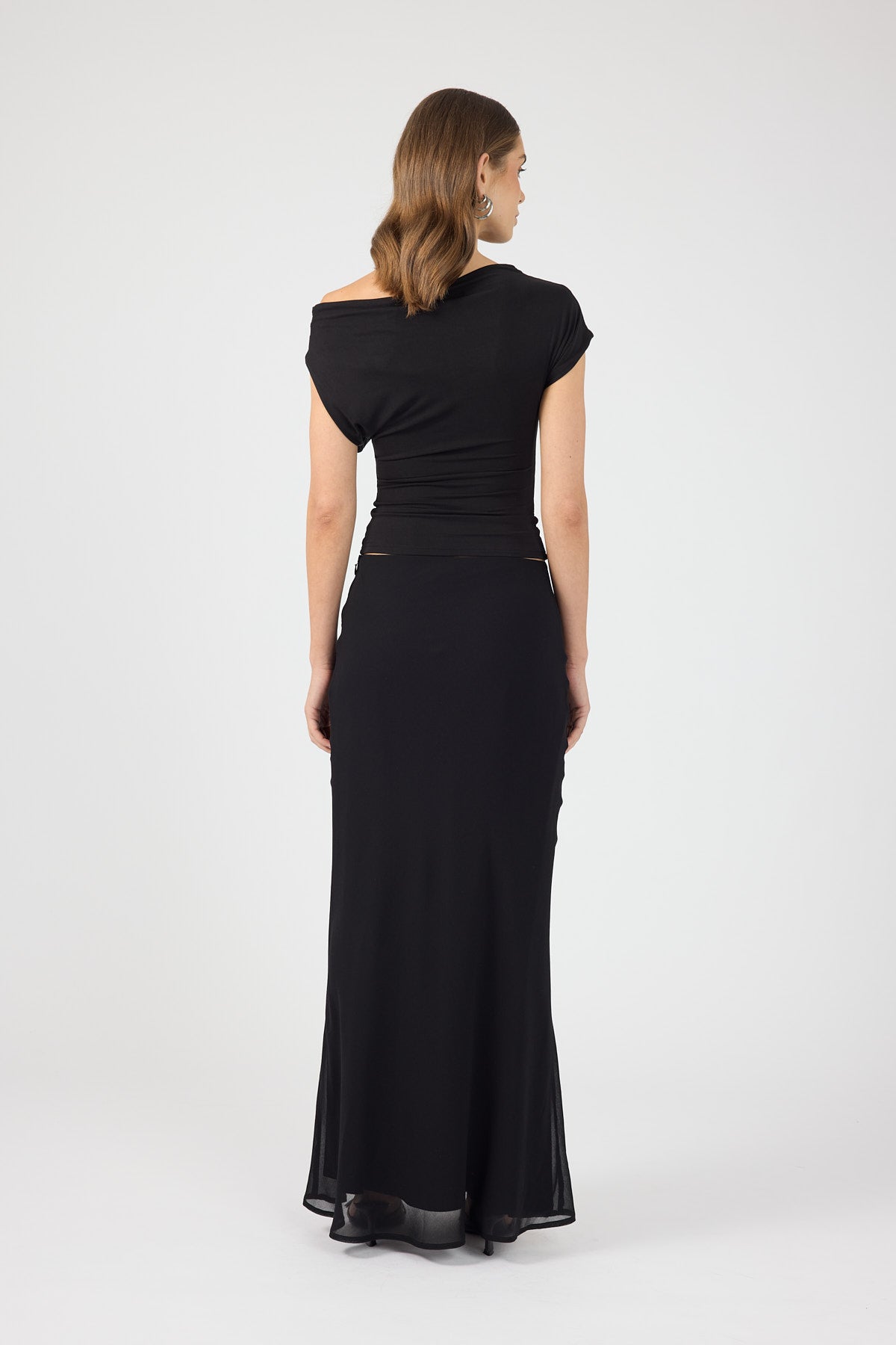 Perfect Stranger Lula Chiffon Maxi Skirt Black