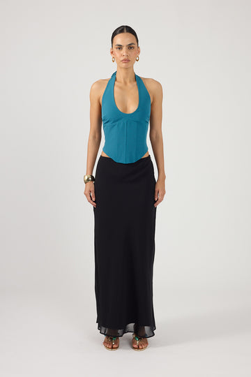 Perfect Stranger Lula Chiffon Maxi Skirt Black
