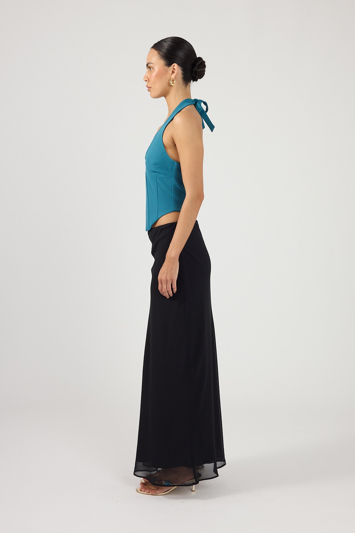 Perfect Stranger Lula Chiffon Maxi Skirt Black