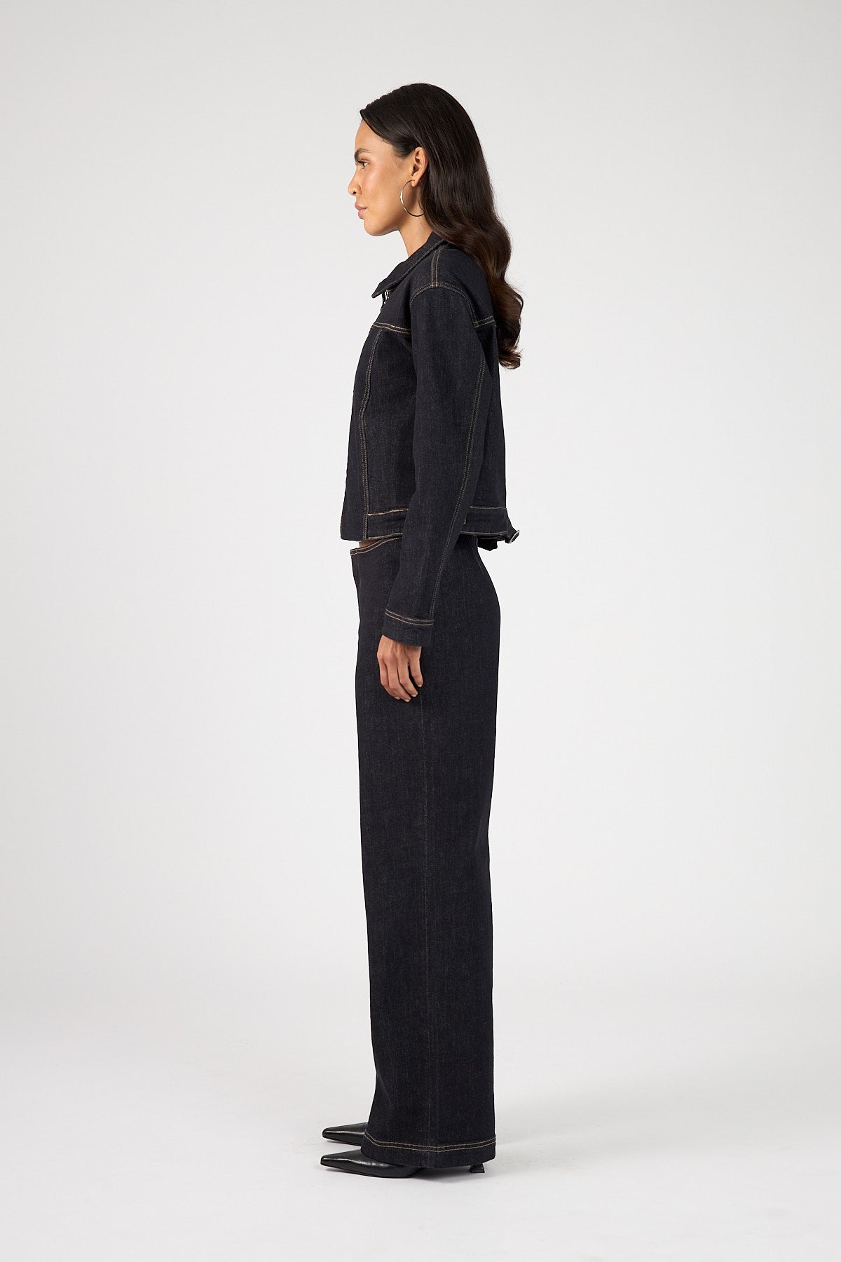 Perfect Stranger Cynthi Mid Baggy Jean Dark Indigo