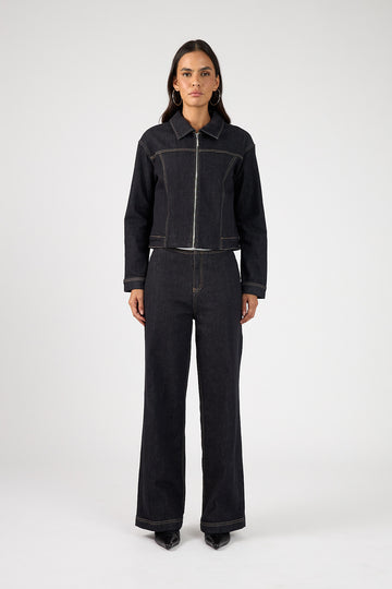 Perfect Stranger Cynthi Mid Baggy Jean Dark Indigo