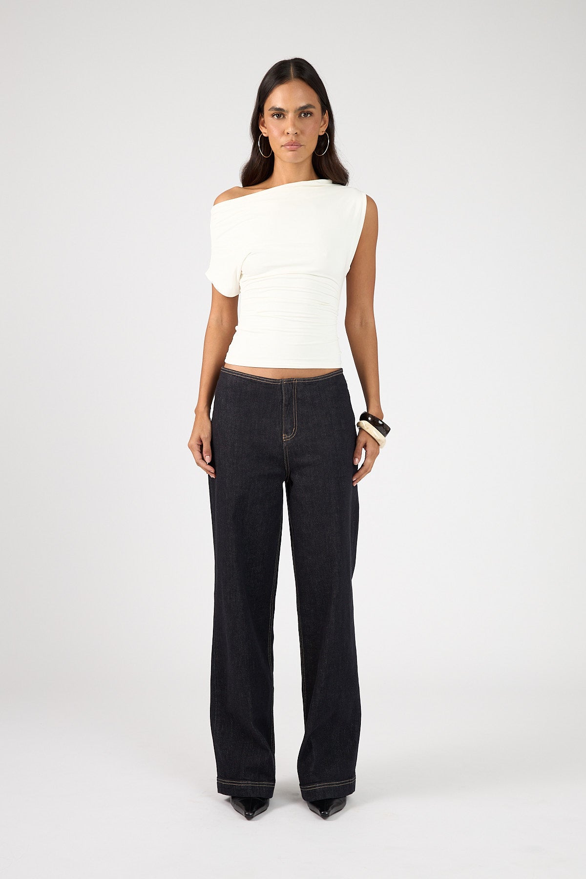 Perfect Stranger Cynthi Mid Baggy Jean Dark Indigo