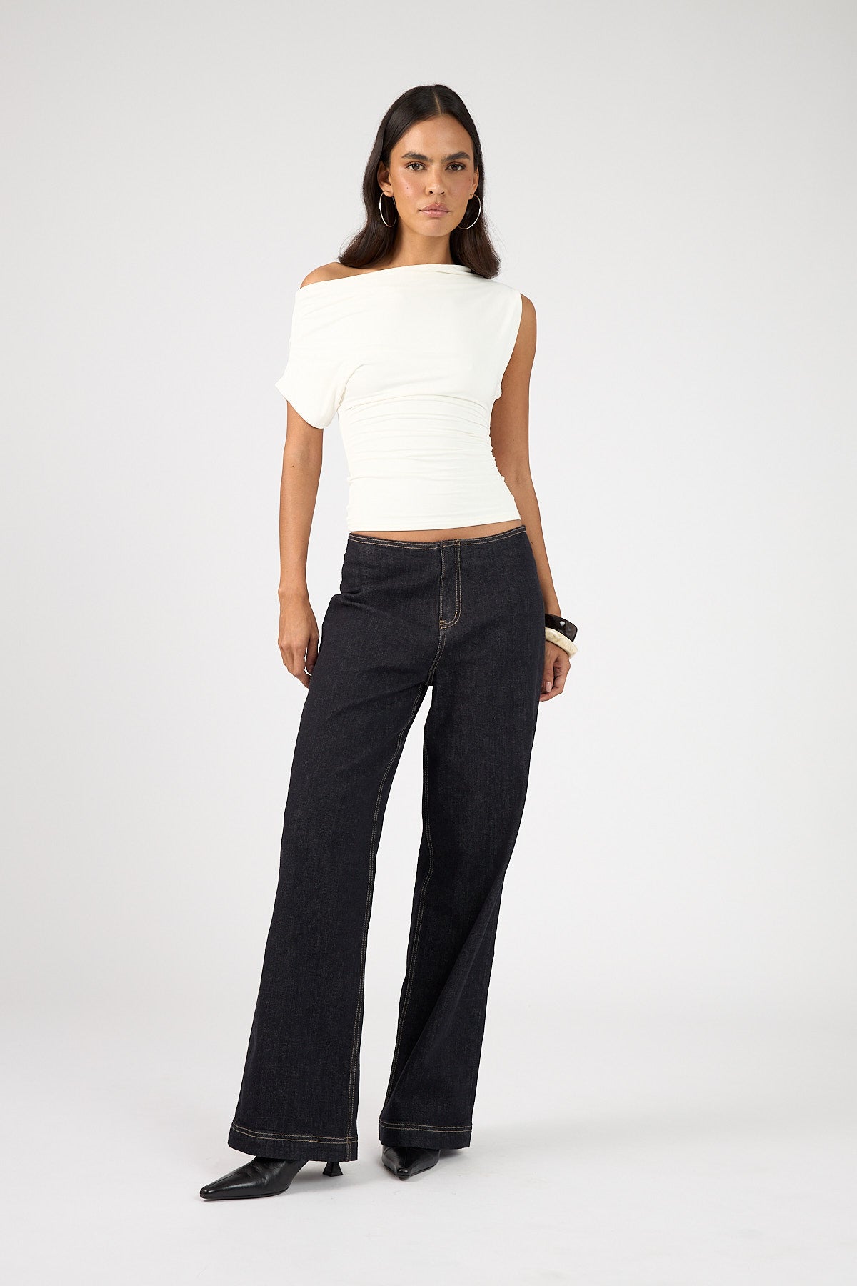 Perfect Stranger Cynthi Mid Baggy Jean Dark Indigo