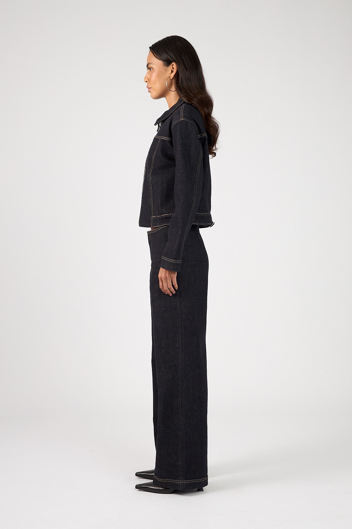 Perfect Stranger Cynthi Denim Jacket Dark Indigo