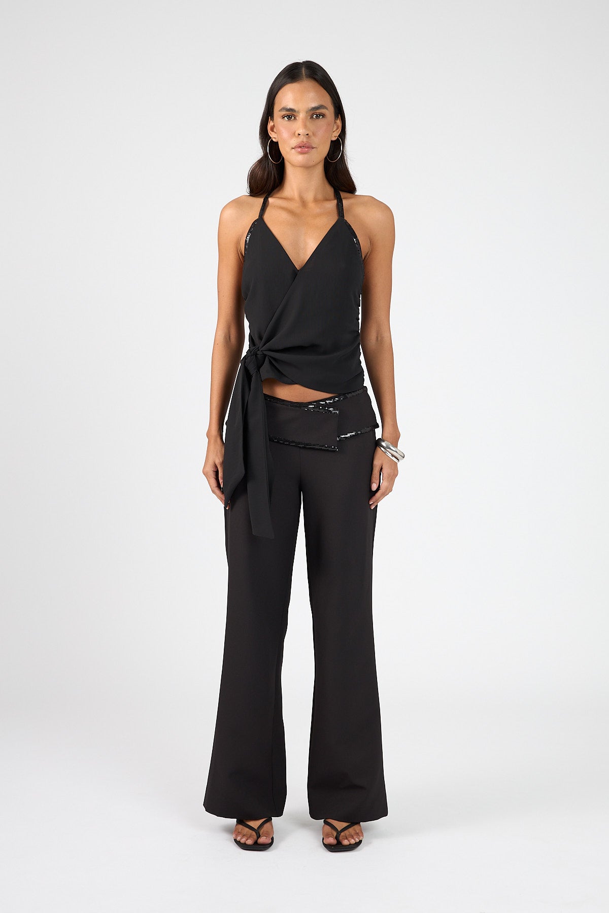 Perfect Stranger Lolli Wrap Top Black