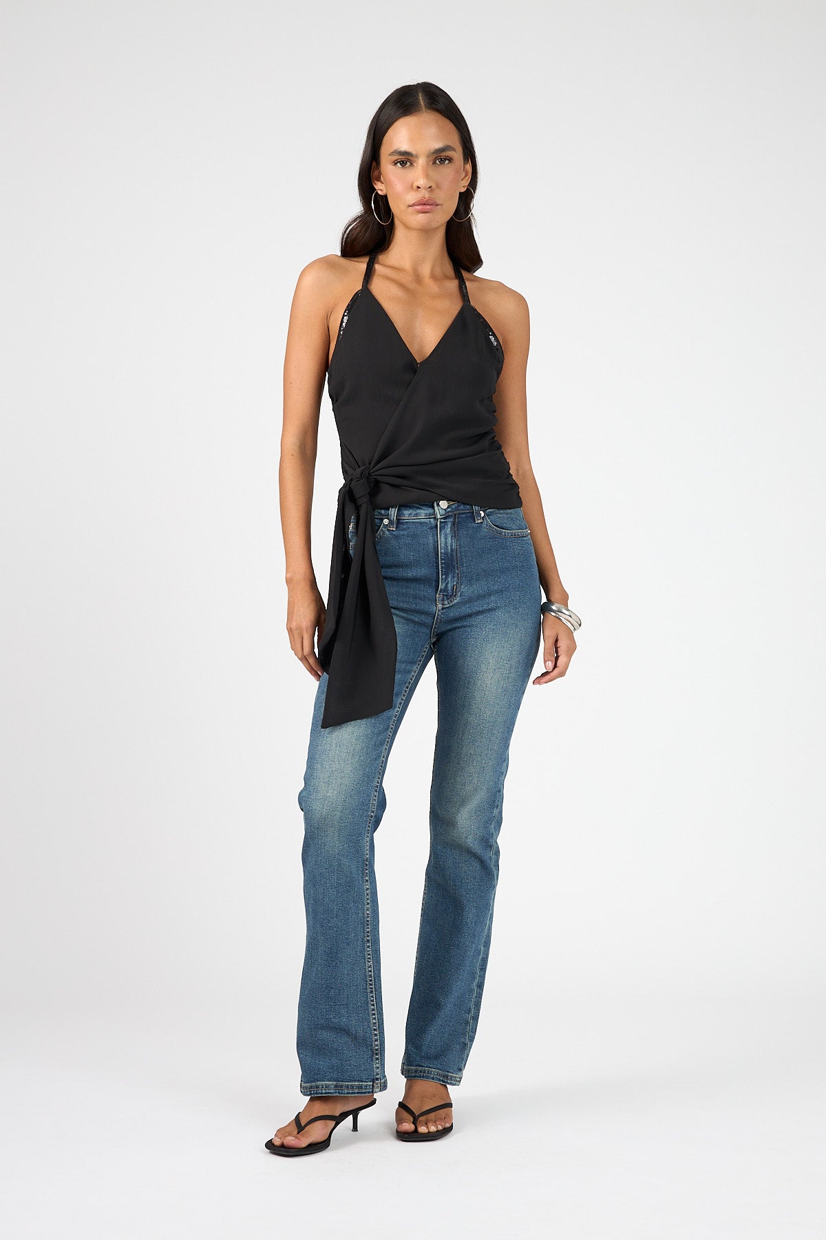 Perfect Stranger Lolli Wrap Top Black