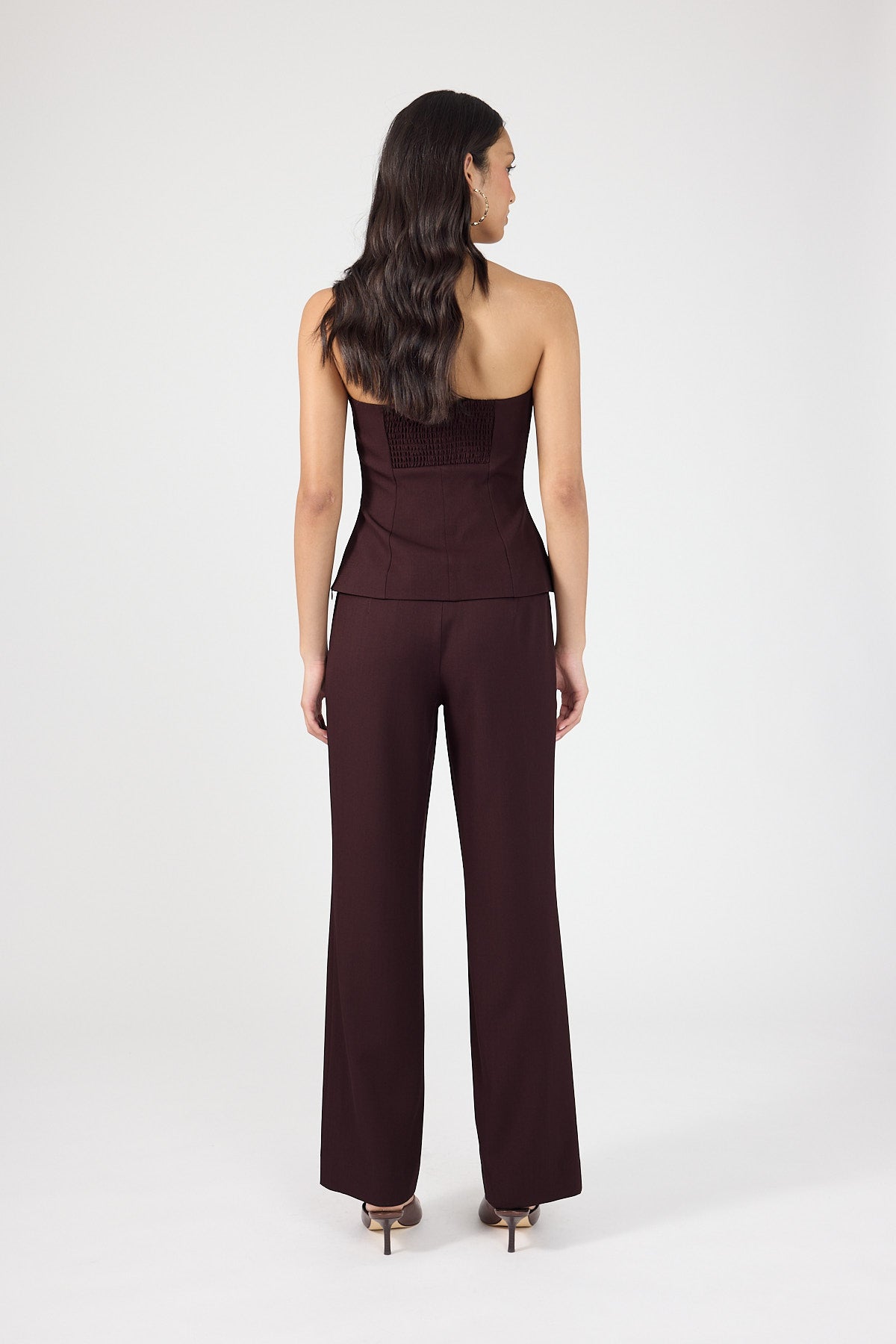 Perfect Stranger Tala Mid Rise Petite Pant Burgundy