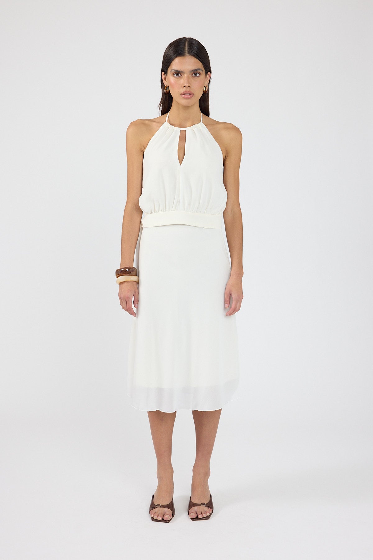 Perfect Stranger Stella Halter Top Off White