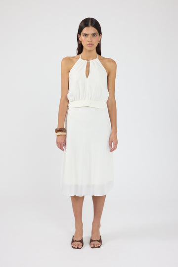 Perfect Stranger Stella Midi Skirt Off White