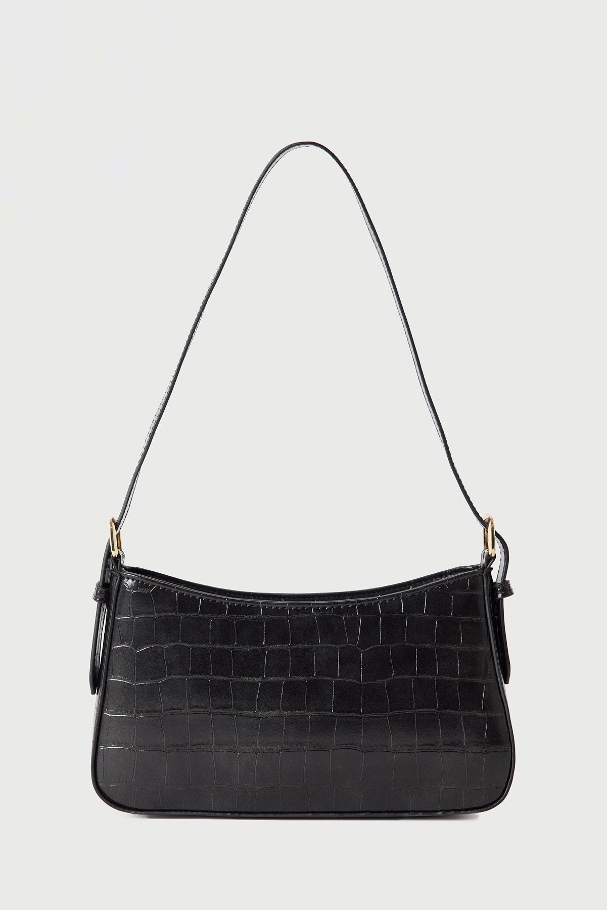 Peta + Jain Lilu Croc Shoulder Bag Black
