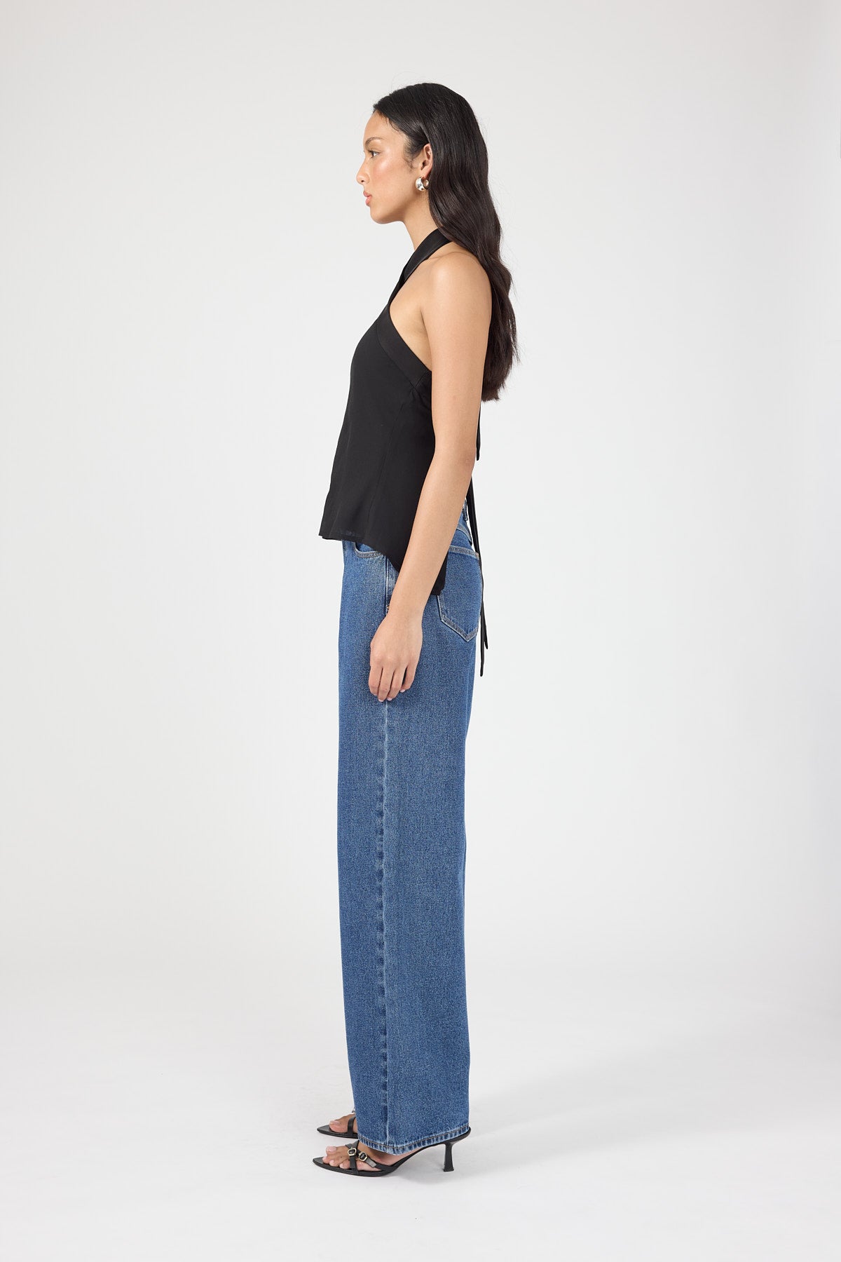 Perfect Stranger Lyra Halter Top Black