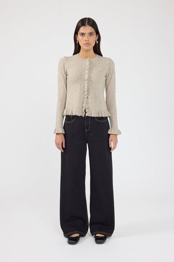 Perfect Stranger Petite Mid Rise Baggy Jean Washed Black
