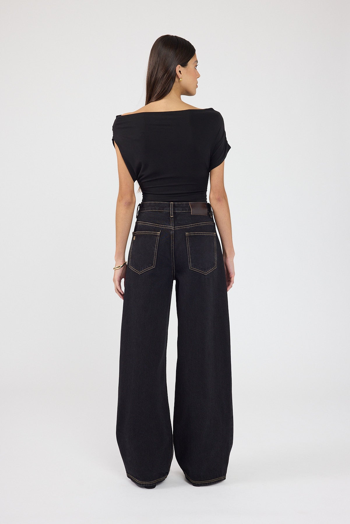 Perfect Stranger MID RISE BAGGY JEAN Washed Black