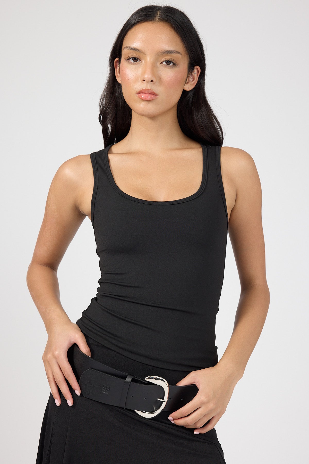 Perfect Stranger Hazel Wide Belt Black
