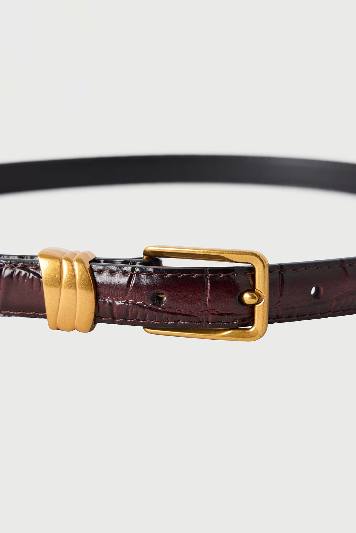 Perfect Stranger Ash Genuine Leather Belt Burgundy