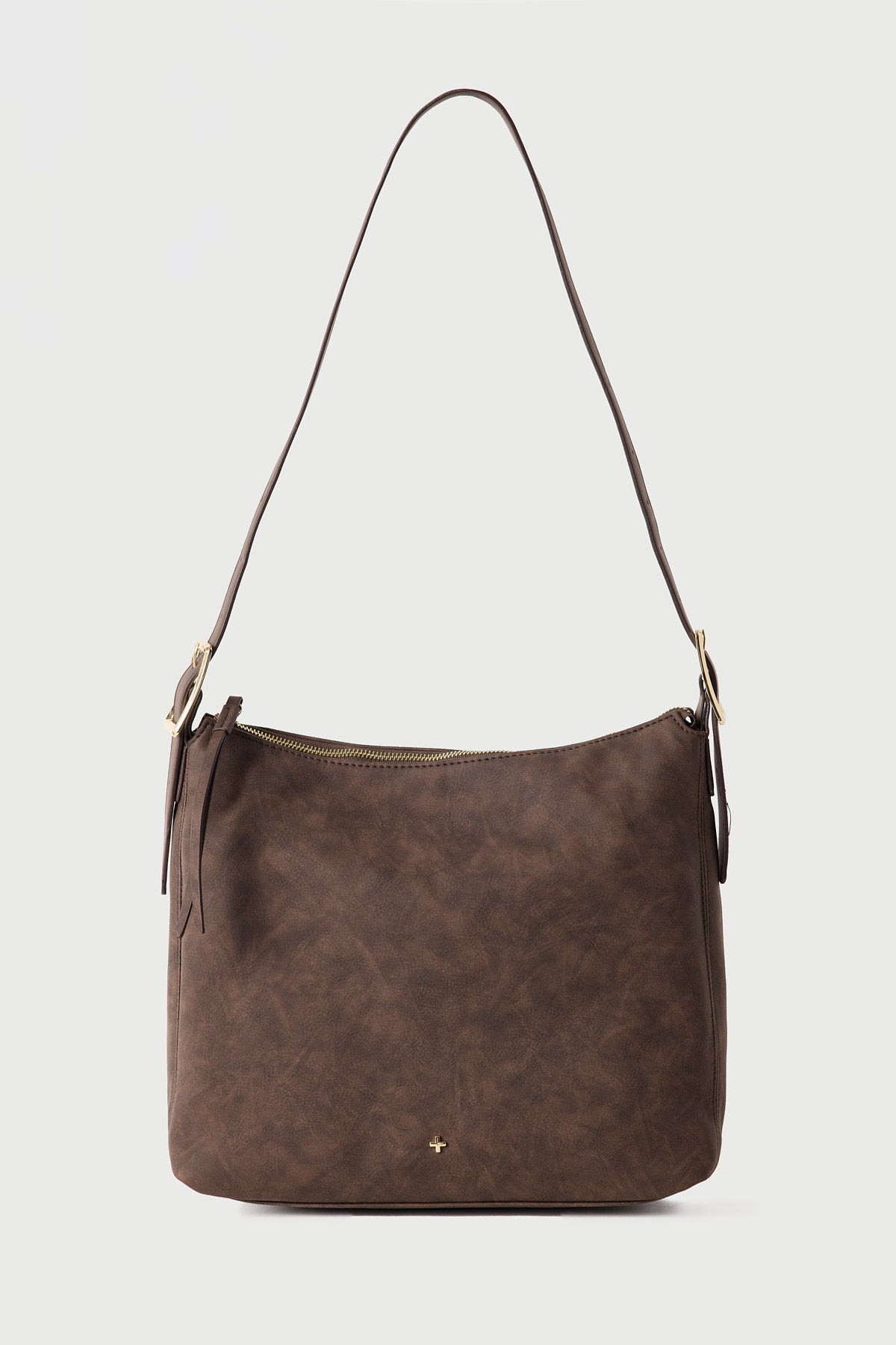 Peta + Jain Lucia Slouch Bucket Bag CHOC SUEDE