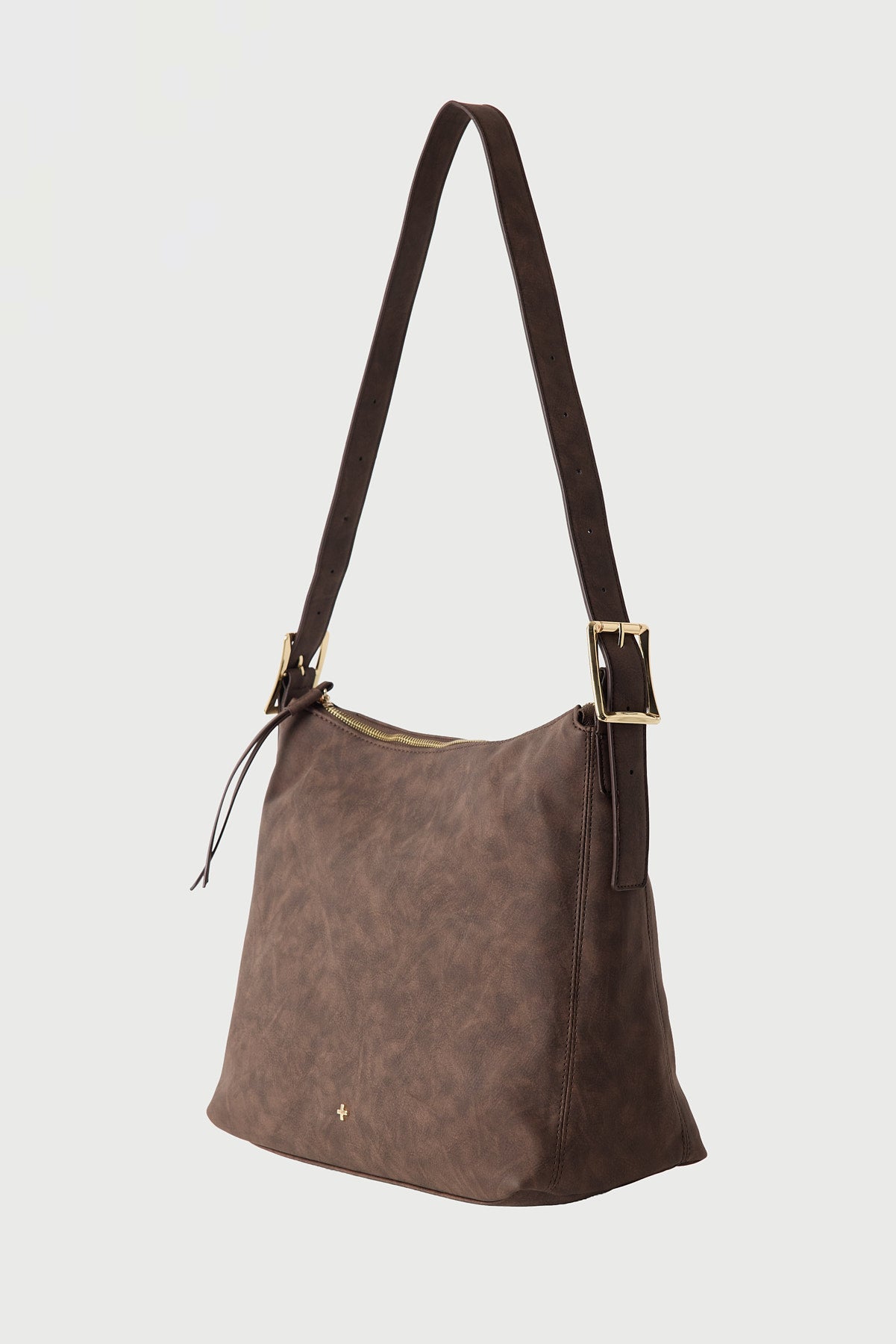 Peta + Jain Lucia Slouch Bucket Bag CHOC SUEDE