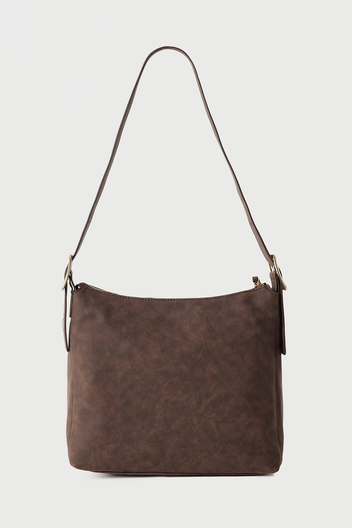 Peta + Jain Lucia Slouch Bucket Bag CHOC SUEDE
