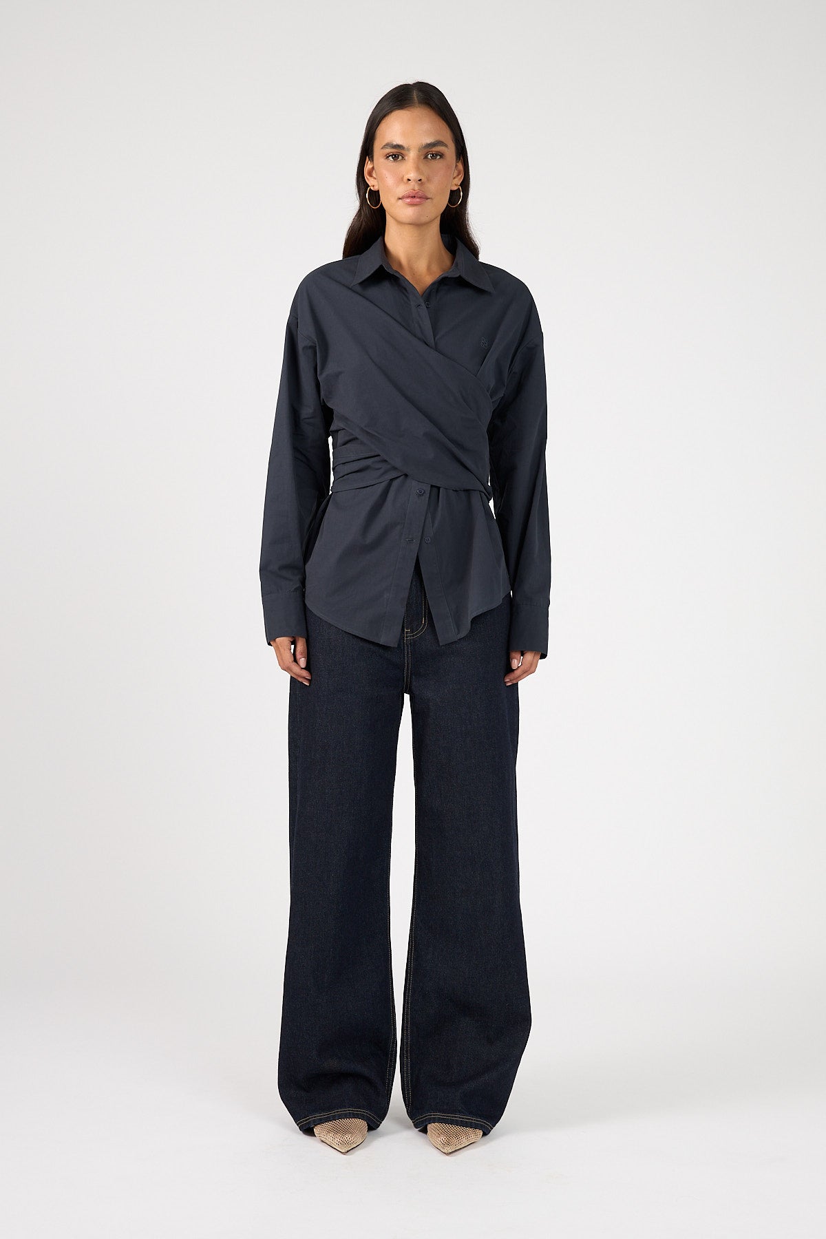 Perfect Stranger Sienna Tie Shirt Ink