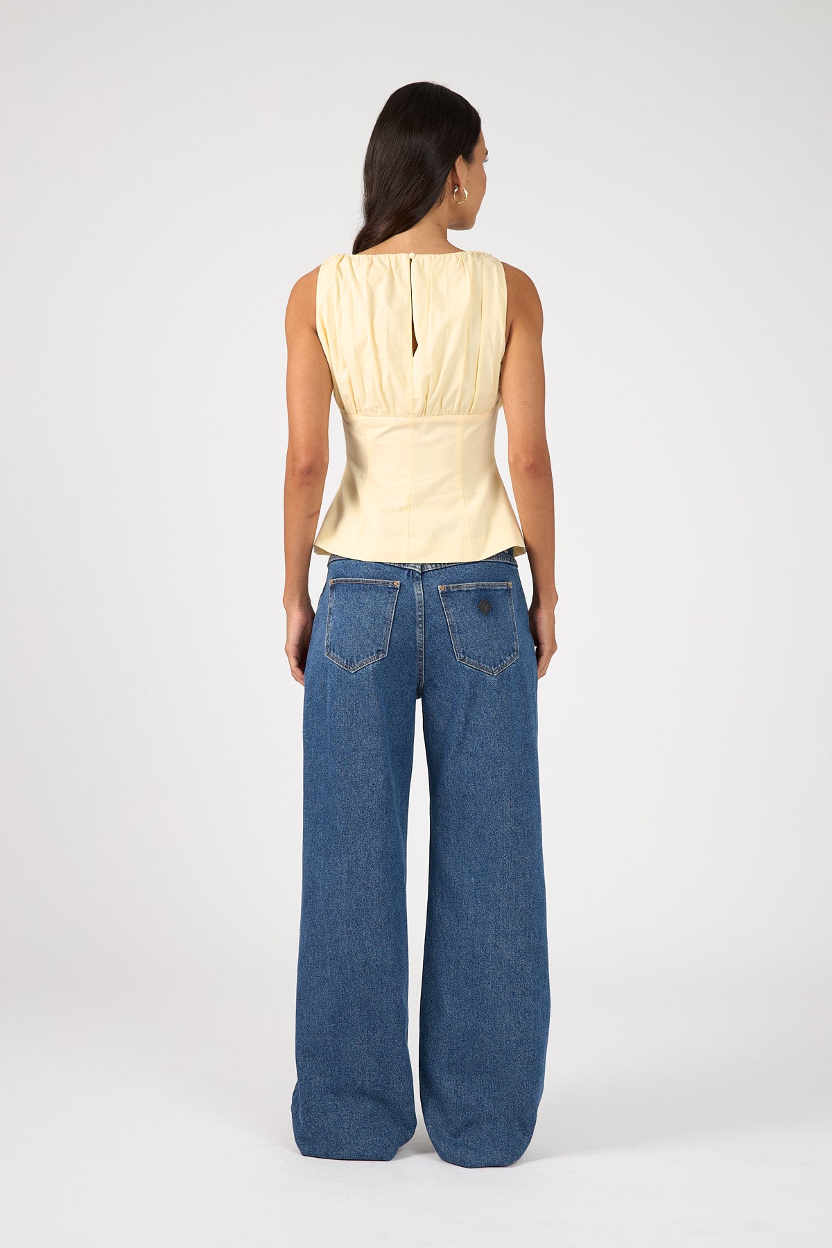 Perfect Stranger Rosalie Gathered Top Yellow