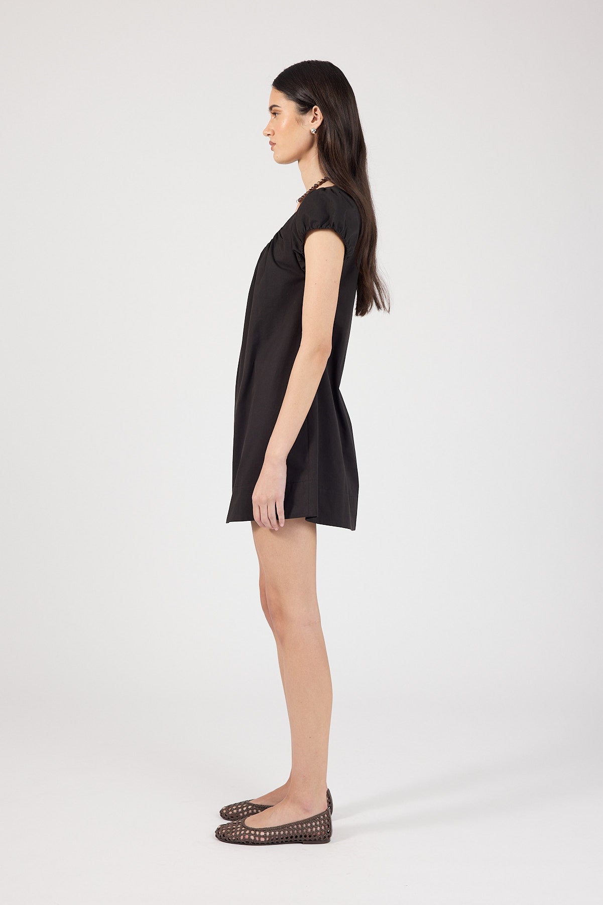 Perfect Stranger Eliana Short Sleeve Mini Dress Black