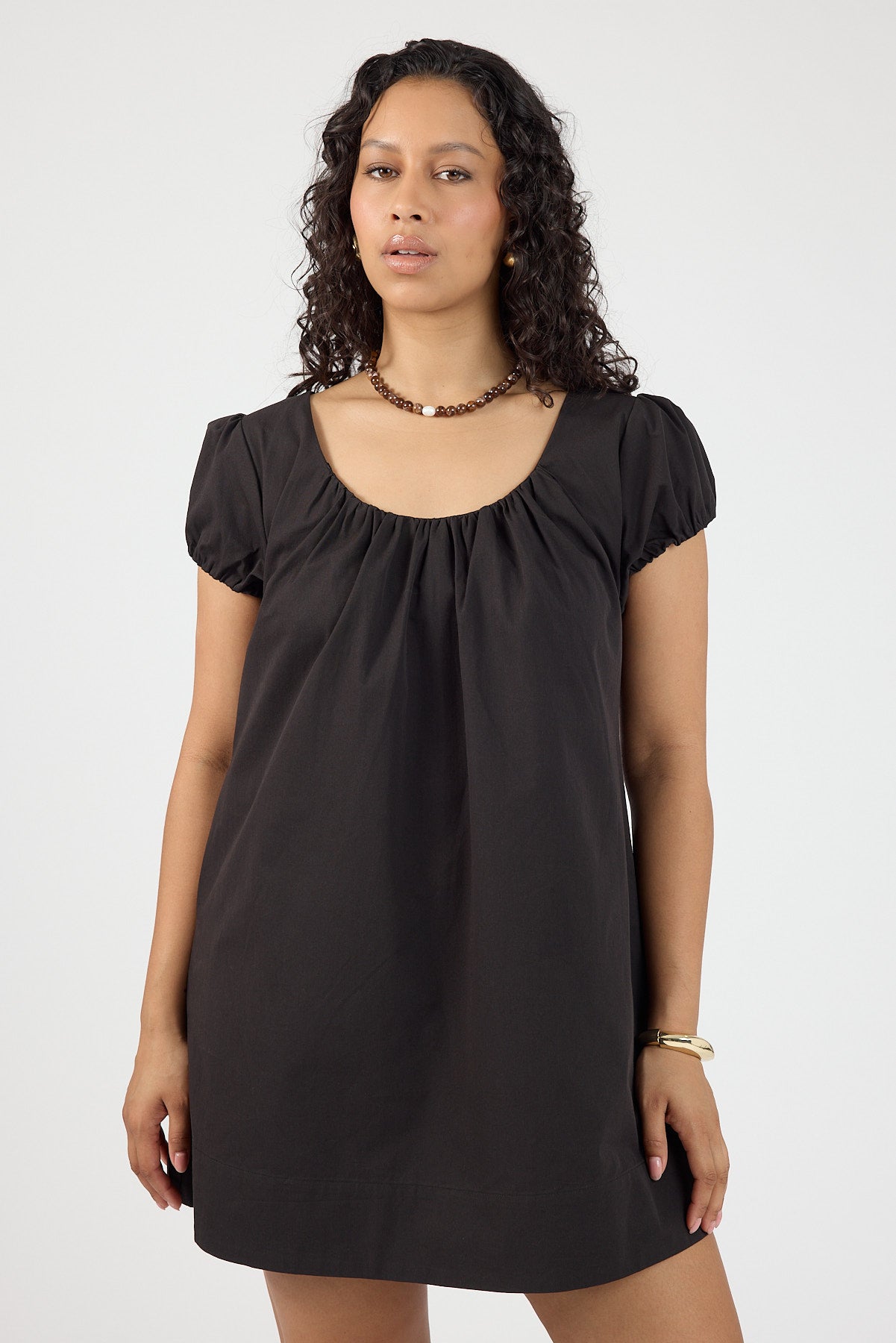 Perfect Stranger Eliana Short Sleeve Mini Dress Black