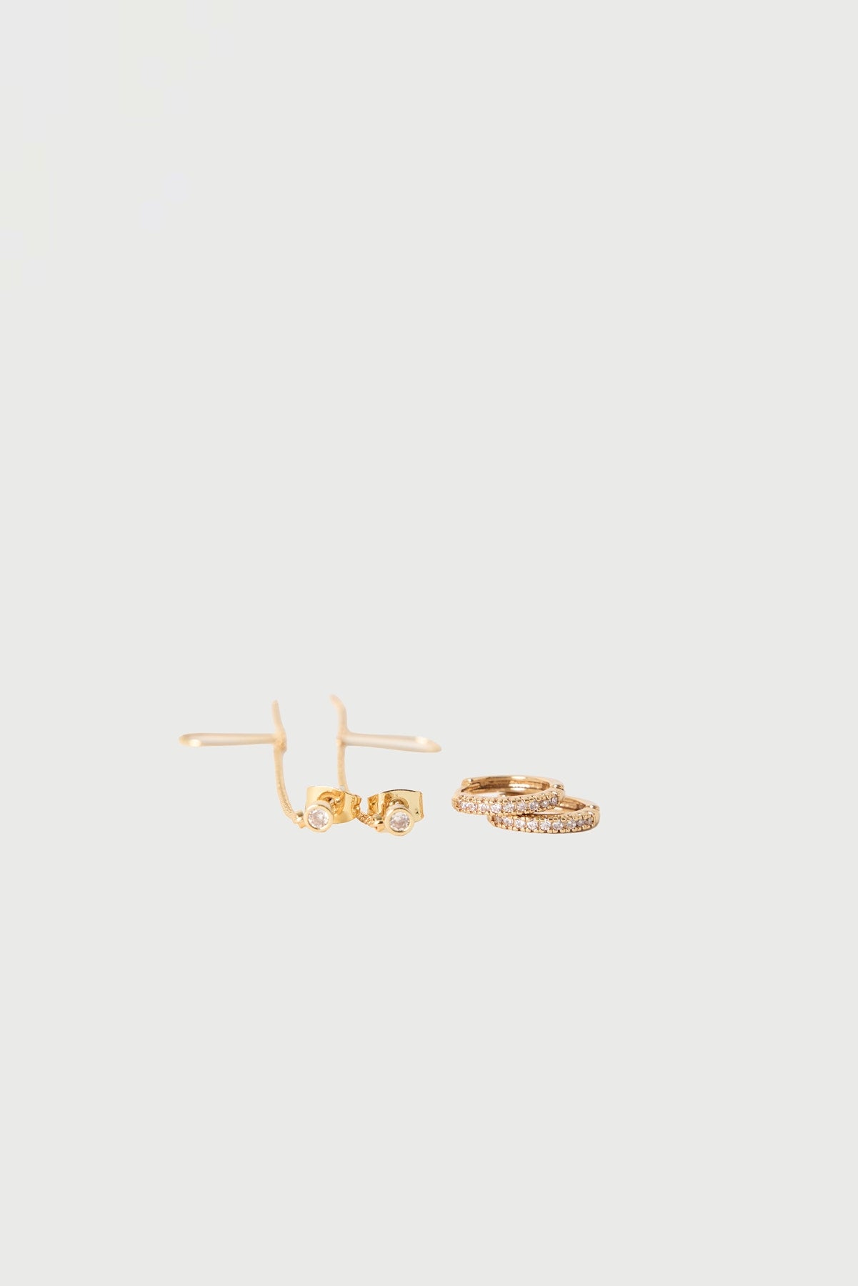 Perfect Stranger Oaklyn Diamante Hoop 2 Pack 18K Gold Plated