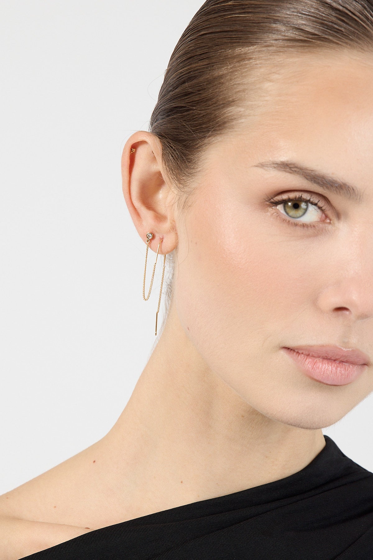Perfect Stranger Oaklyn Diamante Hoop 2 Pack 18K Gold Plated