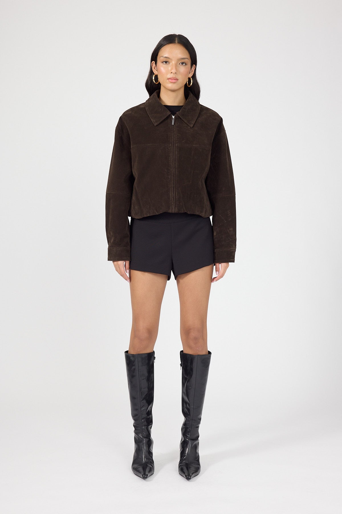 Perfect Stranger Skyler Mid Rise Shorts Black